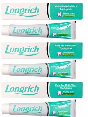 Longrich Toothpaste, WhiteTea, Fluoride Free, Deep Cleaning (200g) Pack of Three